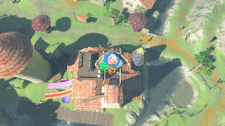 flying with the Windfish egg design above the dye shop