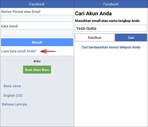 Cara Mengatasi Lupa Kata Sandi Facebook