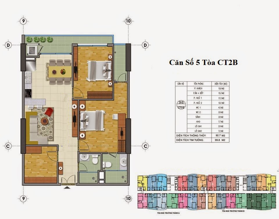 Mặt Bằng Chung Cư Tràng An Complex Tòa CT2B