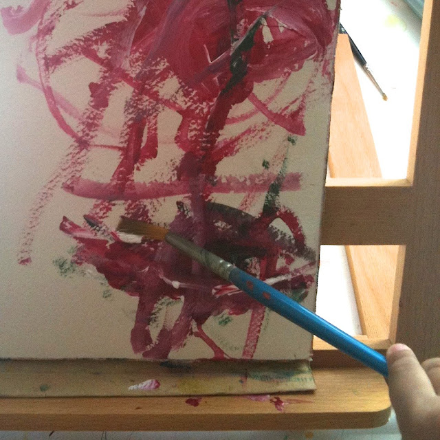 Kaksivuotiaan lapsen maalaus - A two year old childs painting