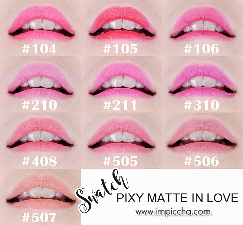 Swatch Pixy Matte In Love Lipstick