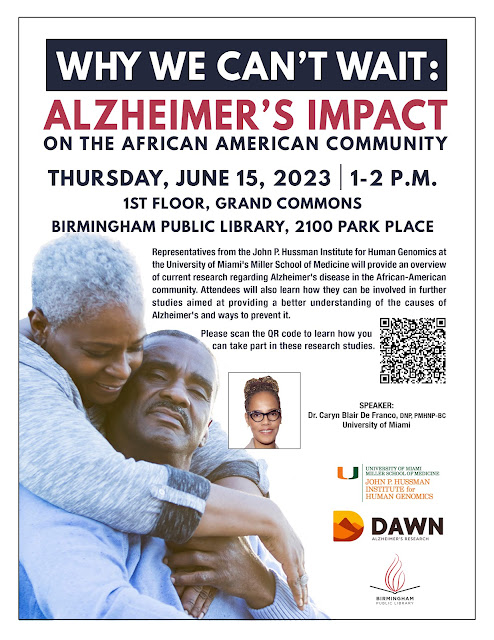 Flyer for Why We Can't Wait: Alzheimer's Impact on the African American Community program