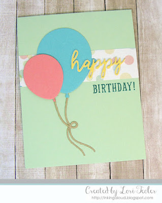 Birthday Balloons card-designed by Lori Tecler/Inking Aloud-stamps and dies from Concord & 9th