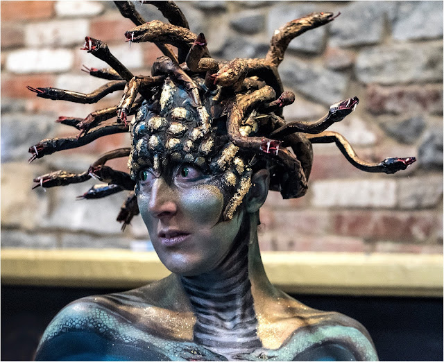 medusa body arrt, body painting, gastonbury bodyart festival, monika prrzerrwa-tetmajer , artist