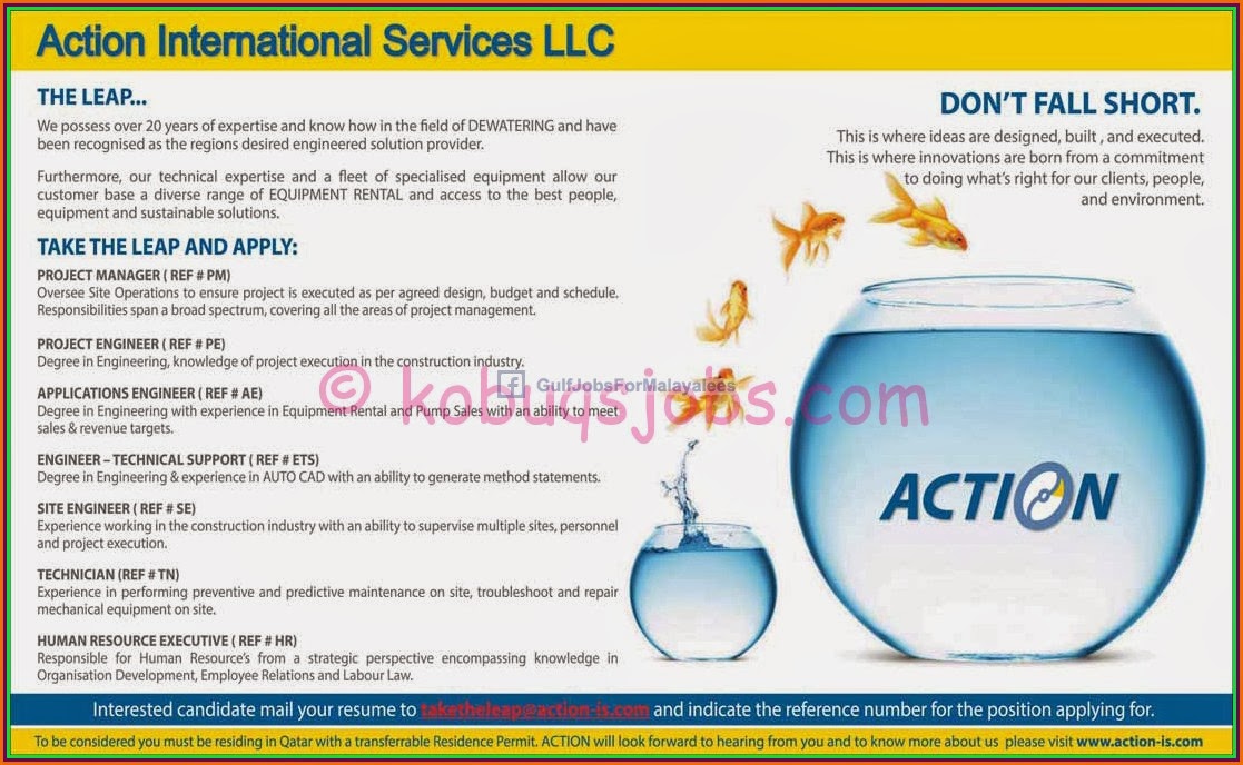 Action International Services LLC Job Opportunities – Qatar