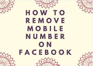 How to remove mobile number on Facebook