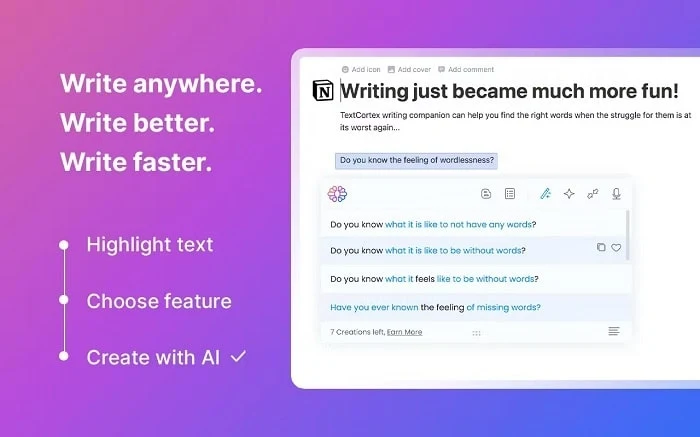 TextCortex AI - Best AI Writing Tool