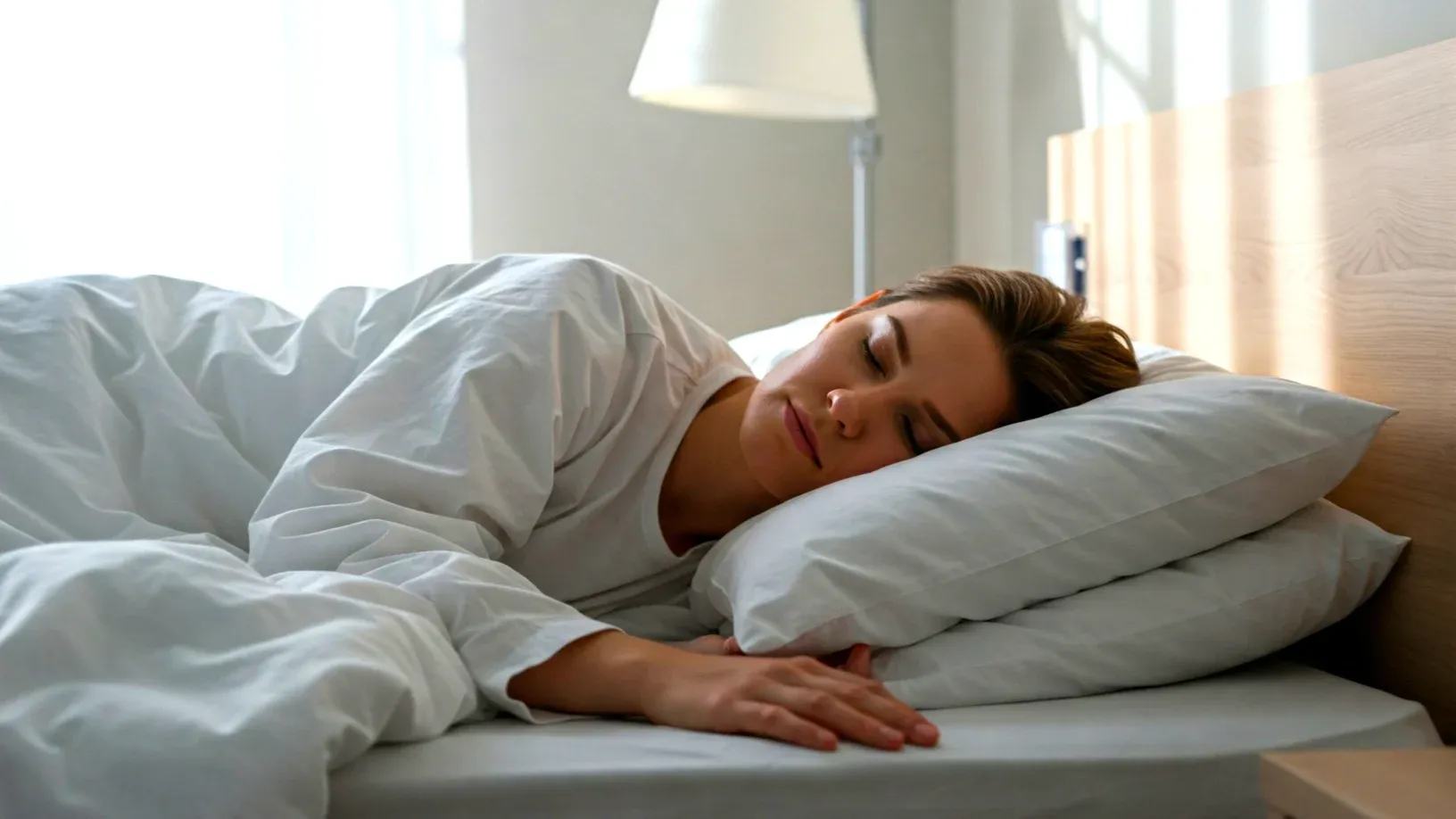 Person sleeping soundly, representing physiotherapy improving sleep