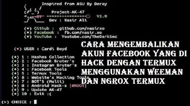 Cara Mengembalikan Akun Facebook yang di Hack dengan Termux