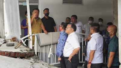 Pasca Bajir, Gubernur Olly Tinjau Lokasi RSU GMIM Tonsea