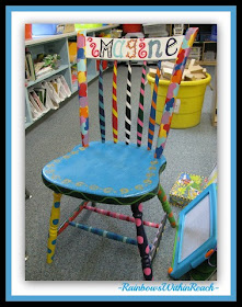 photo of: Imagine: Hand Painted Author's Chair at RainbowsWithinReach