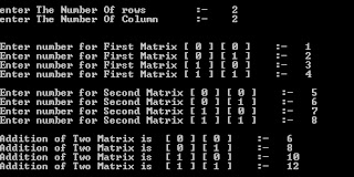 Matrix Addition in Java