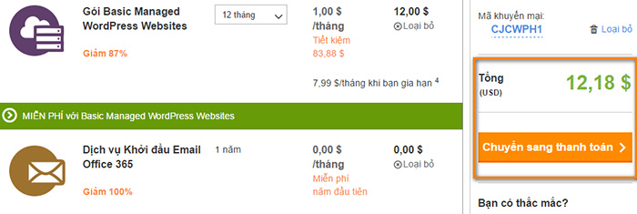 Hướng dẫn mua hosting giá rẻ tại Godaddy