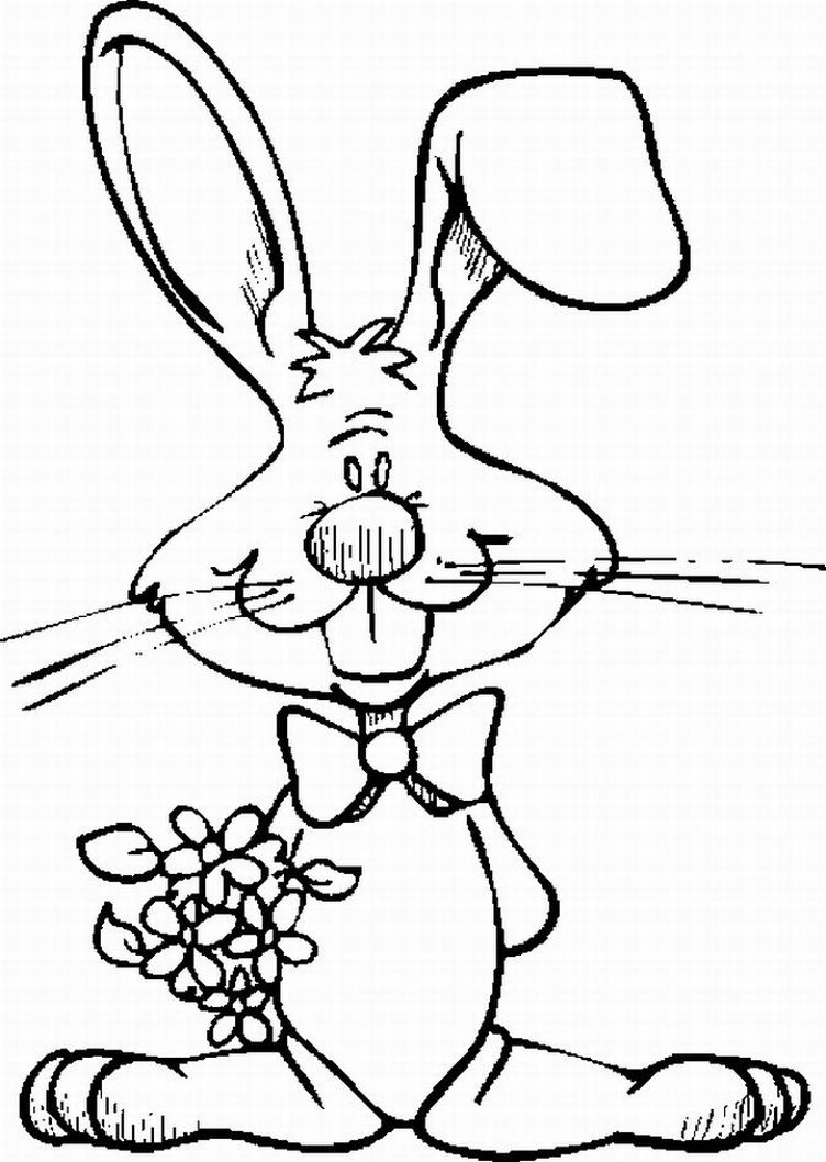Download EASTER COLOURING: EASTER BUNNY COLOURING IN PAGE