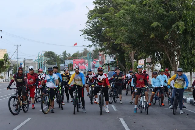 Bea Cukai Bengkalis Kembali Laksanakan Gowes Bersama ke Selat Baru