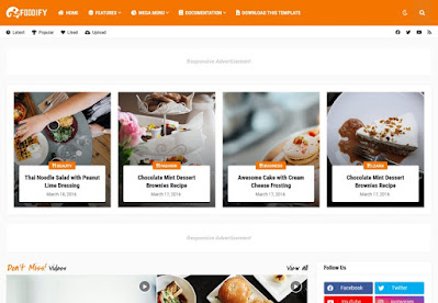 foodify fast-loading blogger template picture