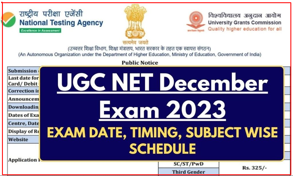 UGC NET December 2023 Online Form : Register & Apply Online Link - ugcnet.nta.nic.in