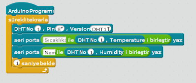 DHT11 ile Sıcaklık ve Nem Ölçer Uygulaması-Mblock ile Arduino