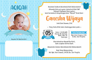 Template Undangan Aqiqah Free CDR