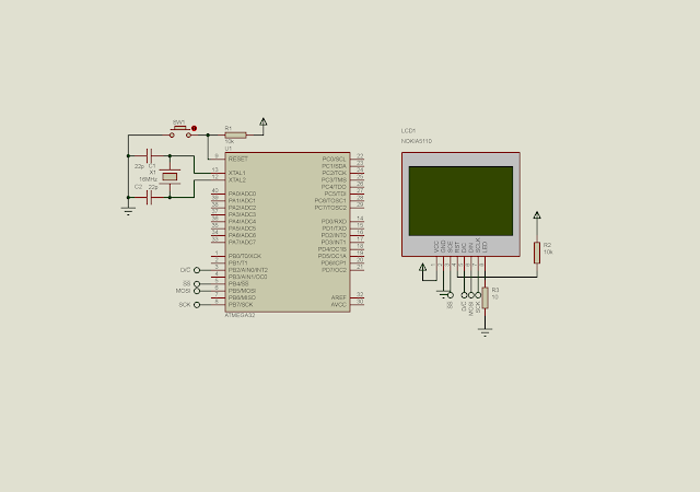 ATMega32 SPI and Nokia 5510 LCD Interfacing