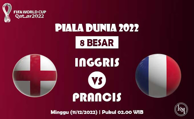 free Nonton Streaming Inggris vs Prancis Perempat Final Piala Dunia 2022