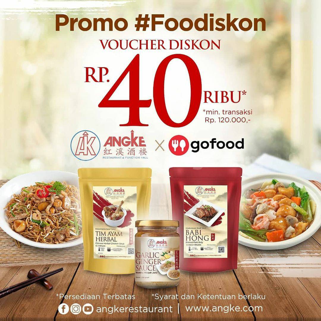 Promo Angke Restaurant Diskon Rp 40.000 via Gofood hingga 10 januari 2021