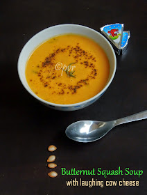Cheesy Butternut squash soup