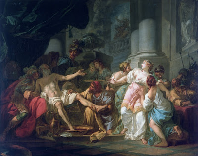 “A morte de Sêneca” (1773). Pintura de Jacques-Louis David (1748-1825) exposta no Musée du Petit-Palais, Paris, França.