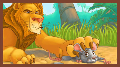 Lion or mouse ki kahani, The lion and the mouse
