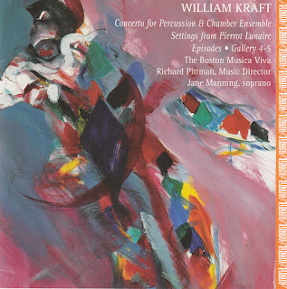 album cover, music of William Kraft - including Settings from Pierrot Lunaire