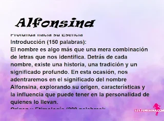 significado del nombre Alfonsina