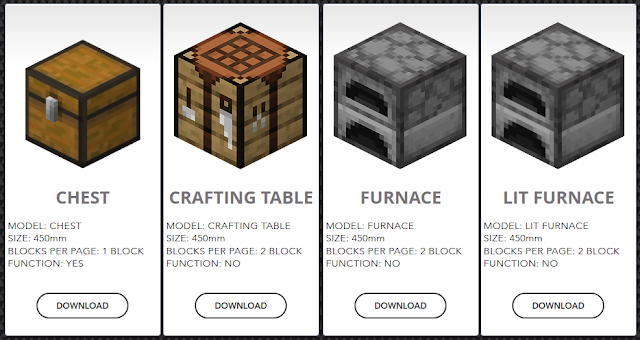 MINECRAFT BLOCKS PAPERCRAFT