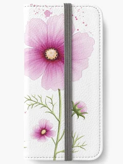 fleurs de cosmos, illustration d'un motif floral pour créer un pattern sur le thème du printemps, design par Audrey Janvier, collection Cosmos Vibes