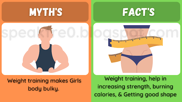 Workout myths : Girls should not do weight training because they will get bulky.