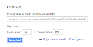 Google Docs ile Anket Oluşturmak 