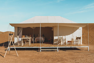 Desert camping tent morocco