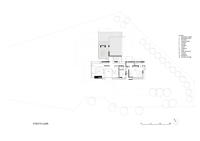 Picture of modern villa first floor plan