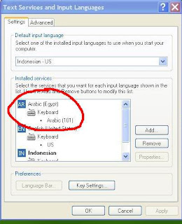 Menginstall Bahasa Arab pada Windows XP
