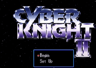 Cyber Knight II with begin,start showing and black space sky