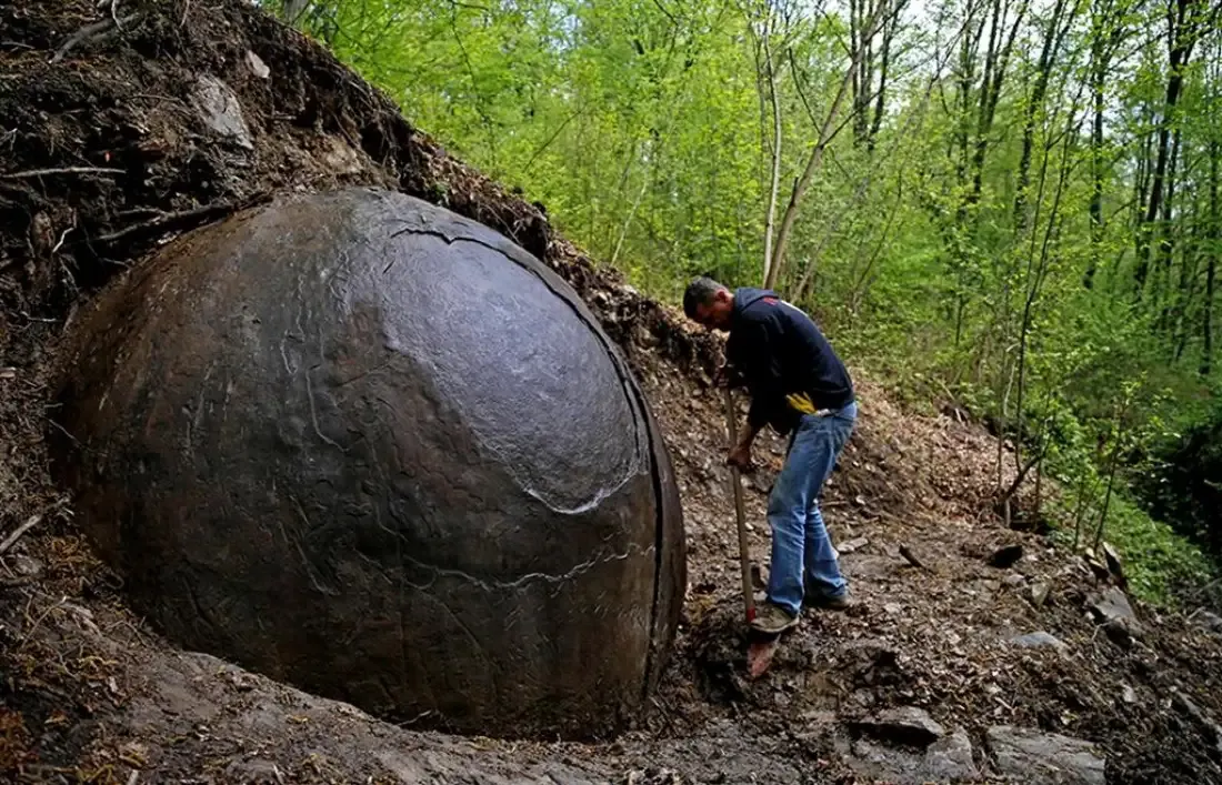 Mysterious Massive Stone Ball Discovered by Bosnian