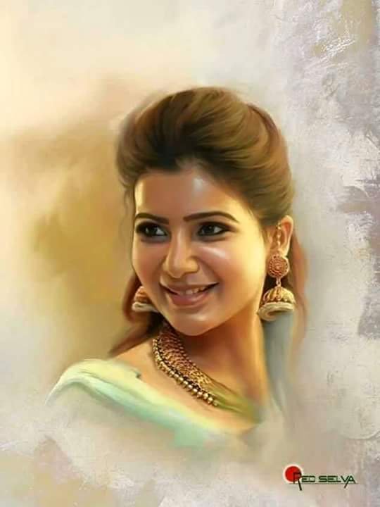 Actress Cute Painting