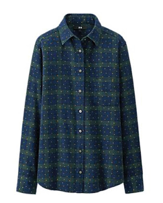 blue flannel shirt women's