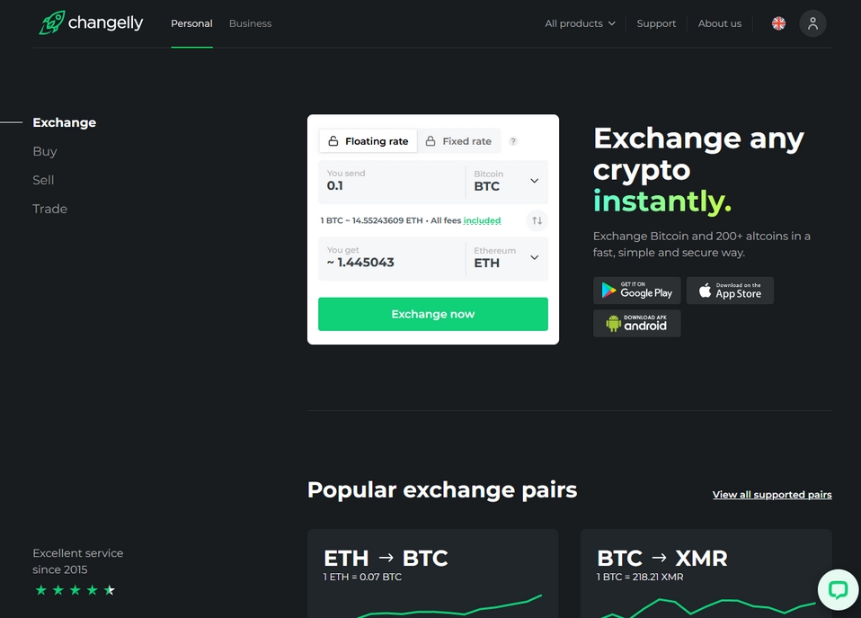 Changelly bookmakers