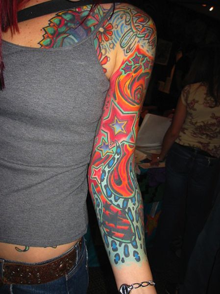 Hot Girls With Sleeve Tattoos Damn Cool Pictures