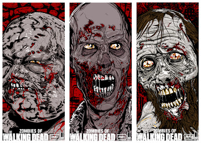 Zombies of The Walking Dead Screen Prints by Danny Miller - Well Zombie, RV Zombie & Beard Zombie