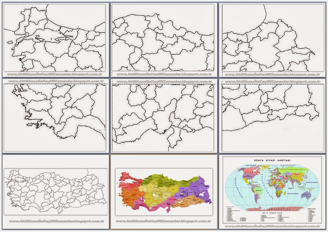 Turkiye Haritasi Boyama Etkinligi Ust Ev Boyama Sayfasi