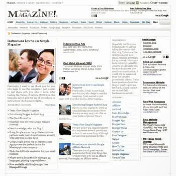 Simple Magazine - Free News Blogger Template