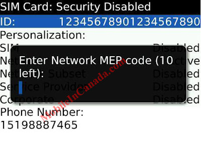 mep blackberry code