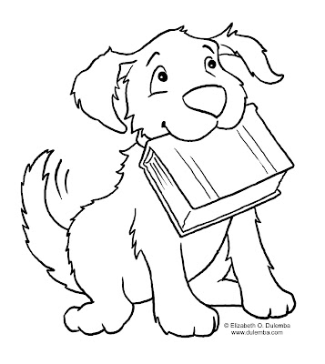  Coloring Sheets  Kids on Dog Coloring Pages For Kids Dogwithbook Big Jpg