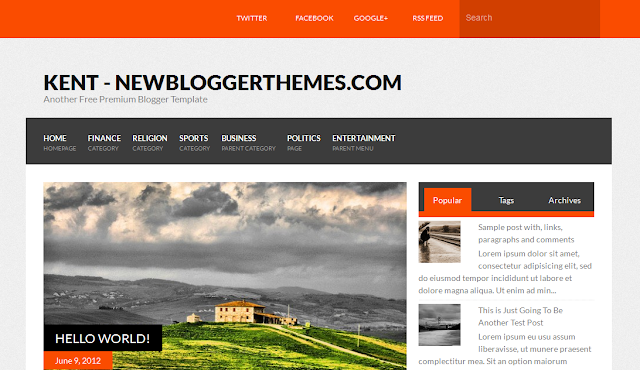 Kent Free Blogger Template